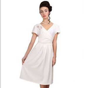 Collectif Phyllis Doll Dress in Ivory